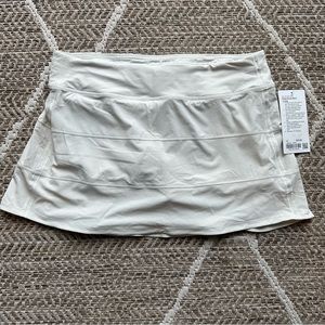 Lululemon Pace Rival Mid-Rise Skirt Long (NWT, BONE, Size 12)